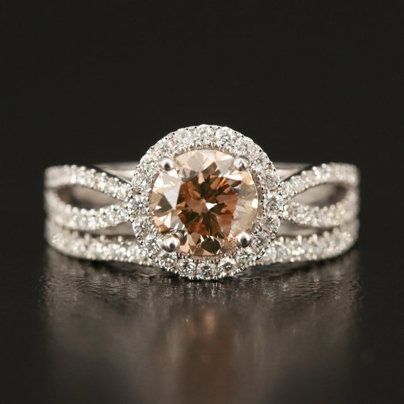 $9500 / Natalie K Engagement Set / 2 CT Diamond / Center Diamond 1.25 CT / 14K - Picture 2 of 7